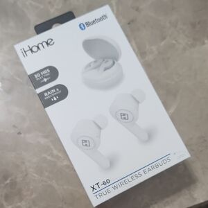 iHome XT-60 Wireless Earbuds - White